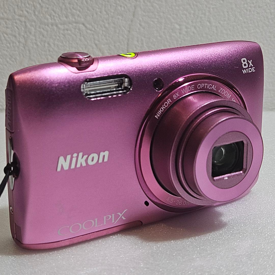 Nikon COOLPIX S3600 ピンク 動作確認済 8倍ズーム