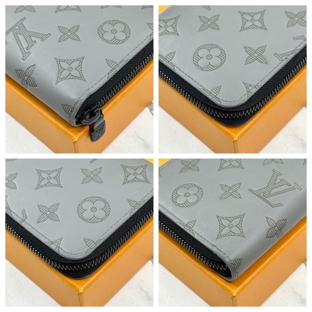 【極美品】ルイヴィトン ジッピーウォレット ヴェルディカル モノグラム シャドウ