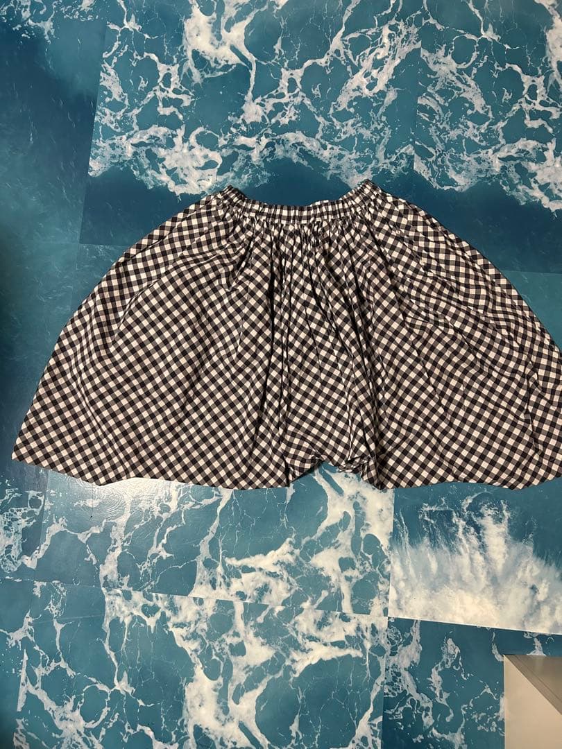 トリココムデギャルソン　可愛い黒白ギンガムチェック　サルエルパンツ　美品