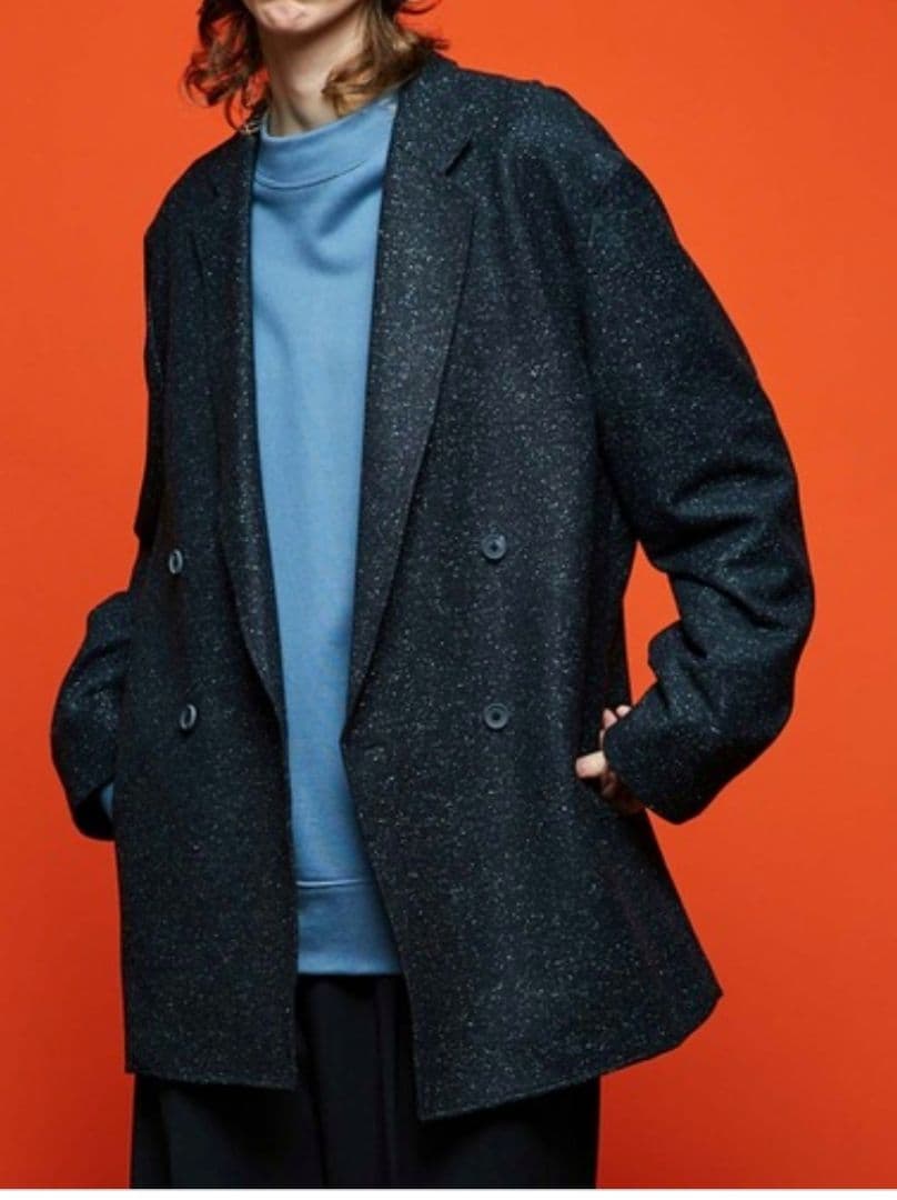 メゾンスペシャル マルチ ファブリック ウール オーバーサイズ ダブルジャケット