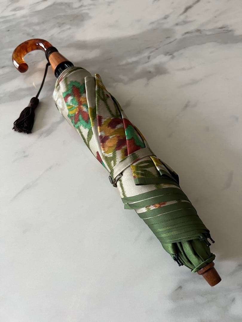 小宮商店折りたたみ傘和花晴雨兼用モスグリーン