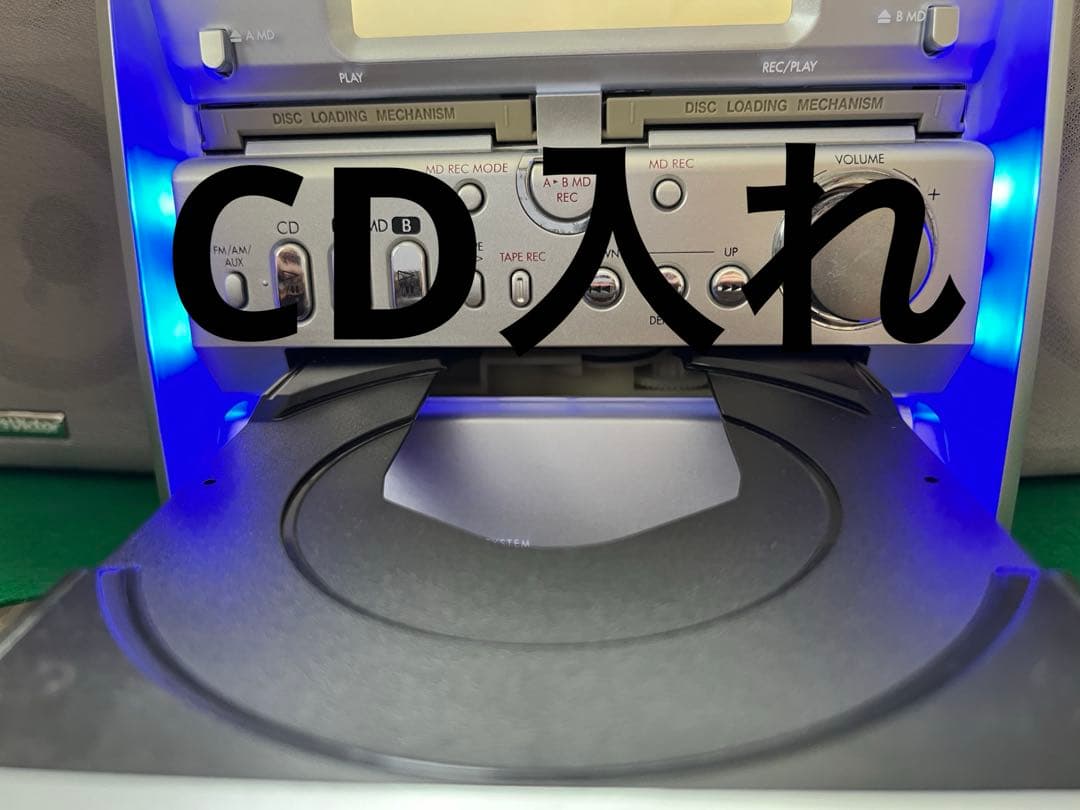 Victor（リモコン、説明書付） CD／MD／カセットコンポUX-W50-S