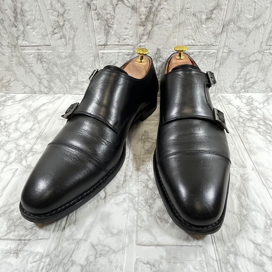 【美品】SCOTCH GRAIN ダブルモンク R1812 ブラック　25㎝