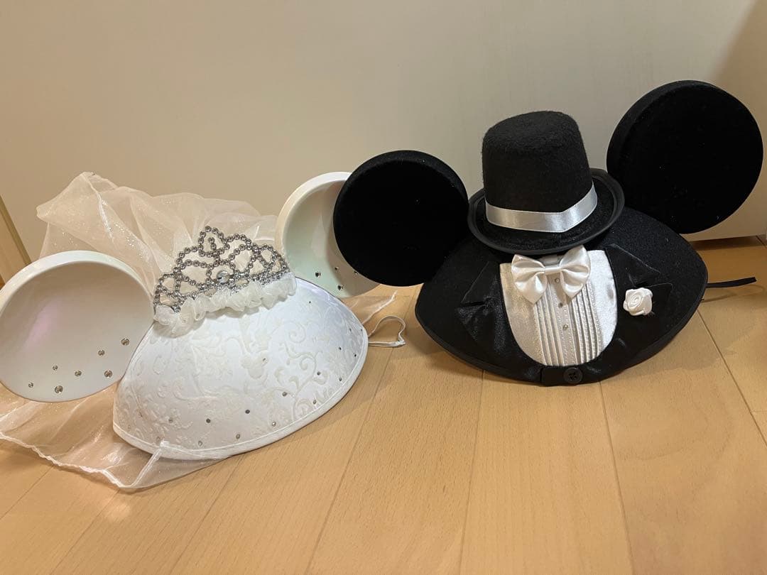 ディズニーワールド　ウエディングイヤーハット　ミッキー　ミニー