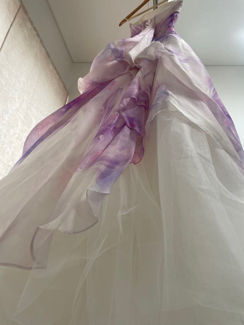 カラードレス　ウェディング　前撮り　披露宴　結婚式　パープル　アトリエアイメ