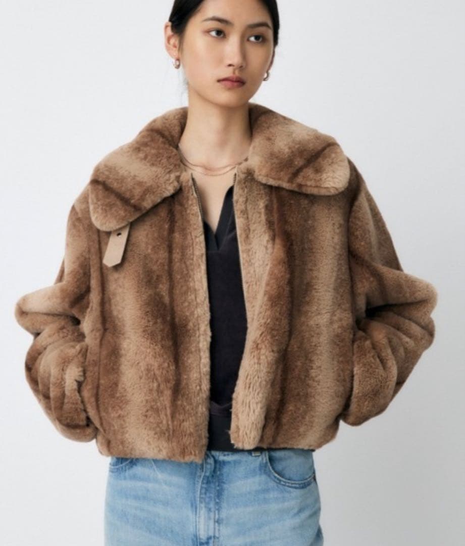 MOUSSY REVER FAUX ファーコート IVOY