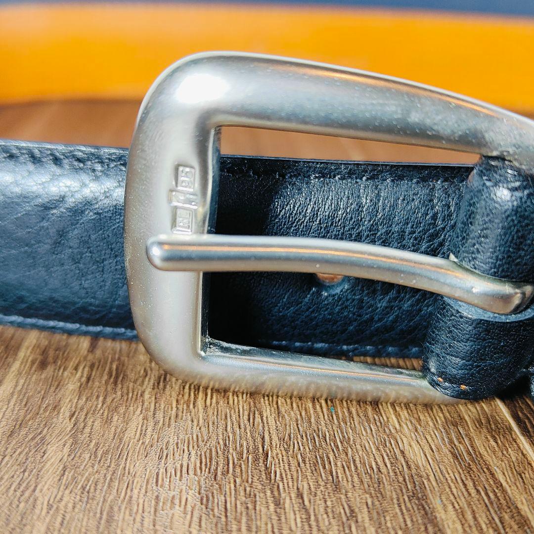 【新品未使用 箱付き】ポロラルフローレン　高級艶黒ドレスベルト　本革日本製正規品