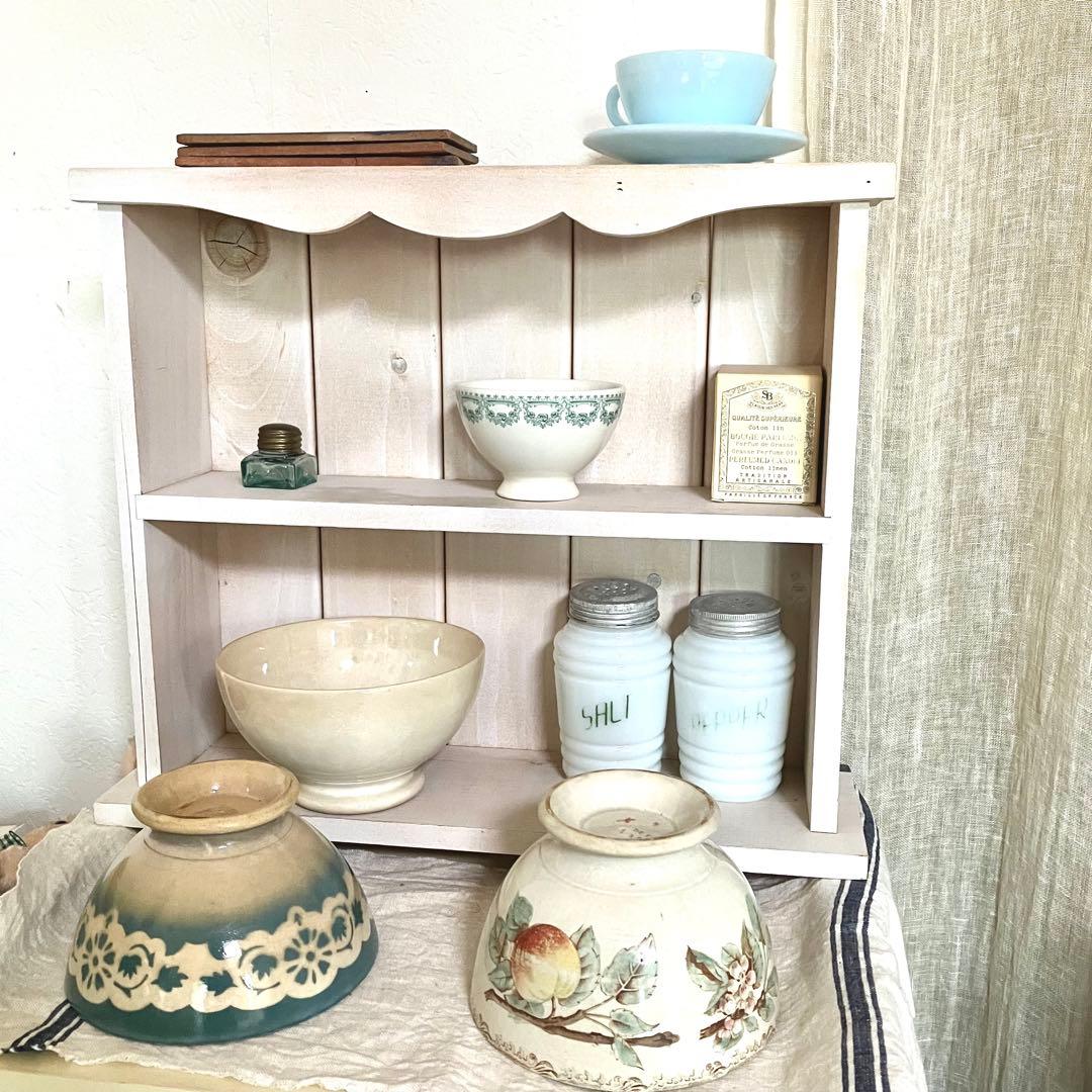 花とフルーツのアンティーク カフェオレボウル