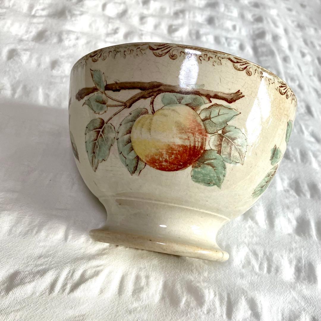 花とフルーツのアンティーク カフェオレボウル