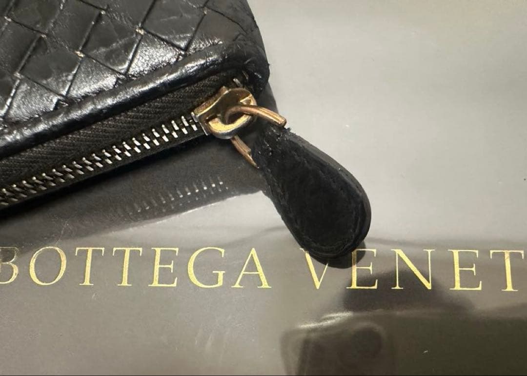 【本体のみ】ボッテガヴェネタ ラウンドファスナー/ラム＆パイソン/黒/2️⃣✨✨