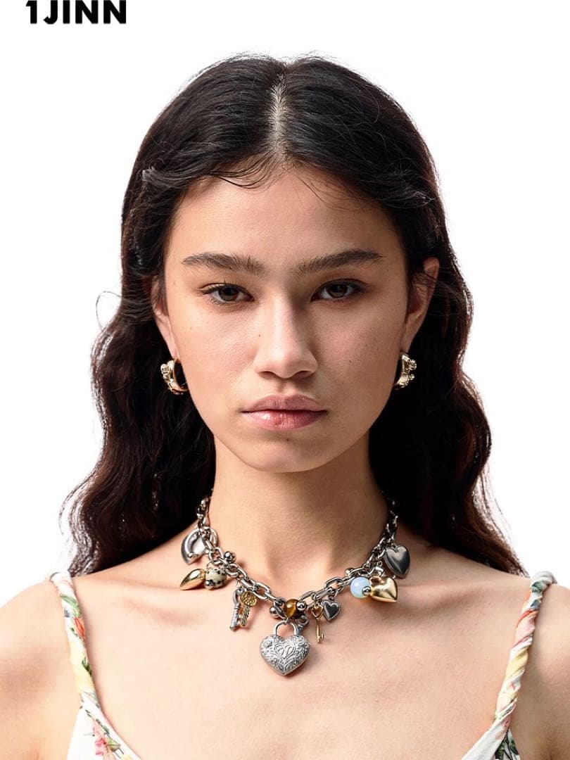 1JINN STUDIOチェーンネックレス ハートチャーム