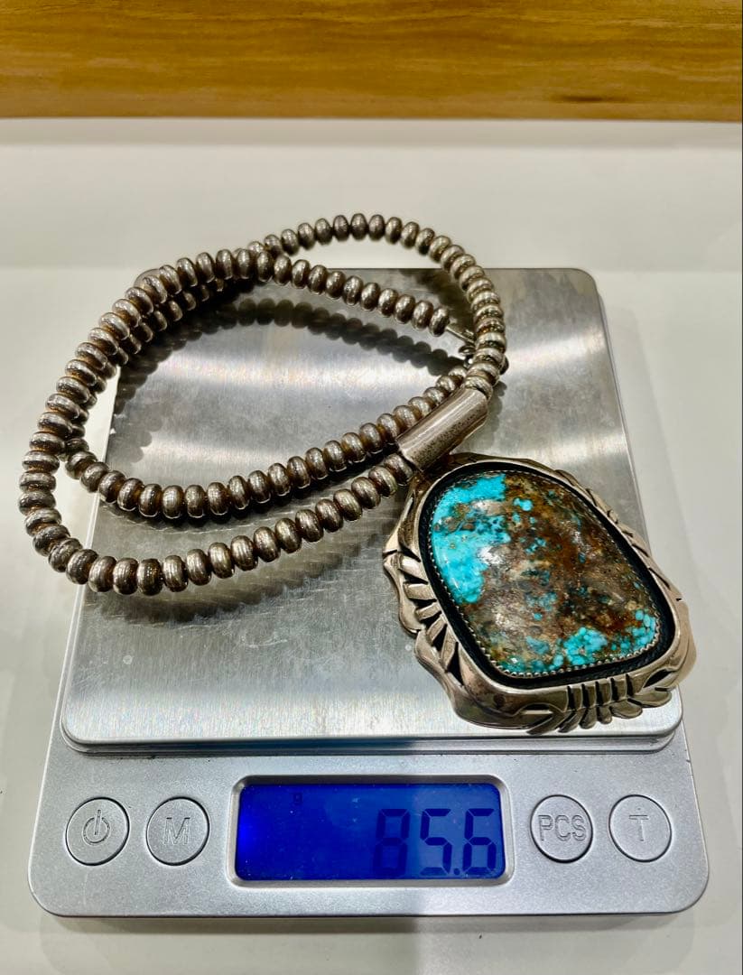 ナバホ族Danny Dale作ペンダント ターコイズ ネック