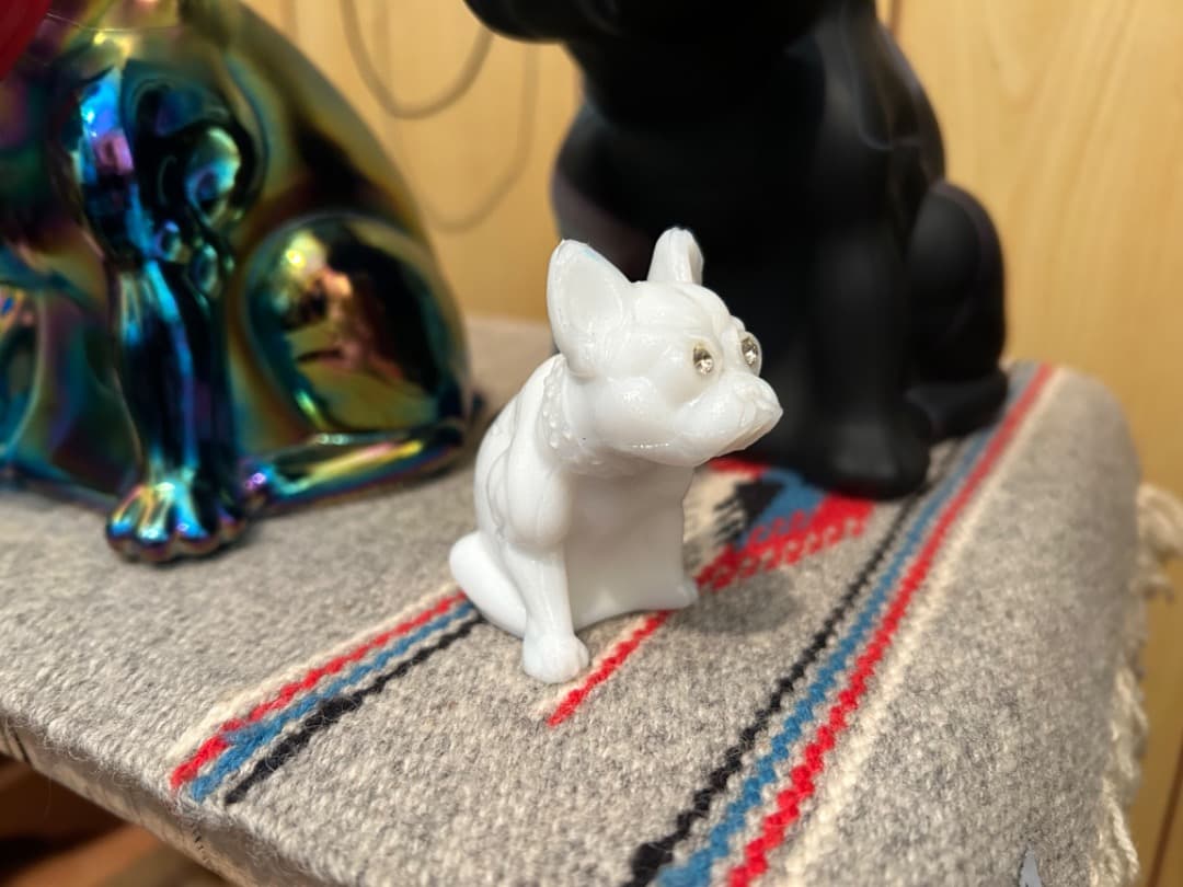 ビンテージ ウエストモアランド ガラス ブルドッグ Westmoreland