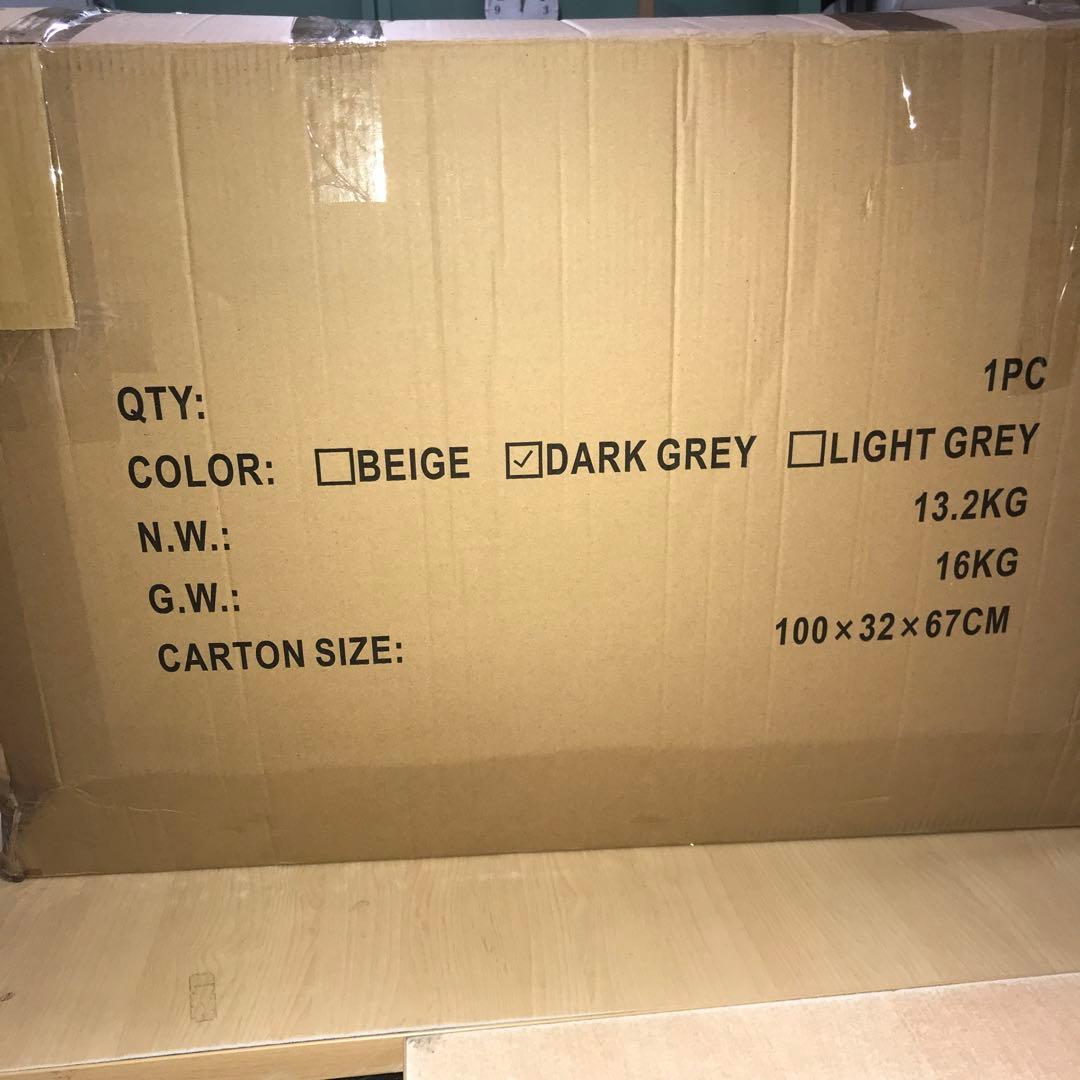 チャコールグレー　HIBEAUTY ソファベッド　2人掛けソファ