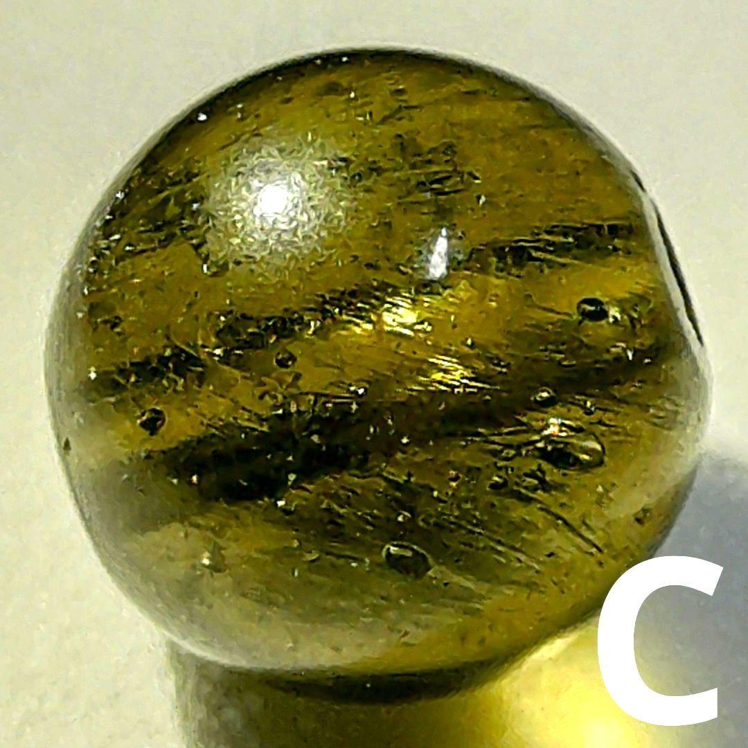 ★(くまこ⭐！)モルダバイト 7.5ミリ珠 ビーズCD(鑑別コピー付)