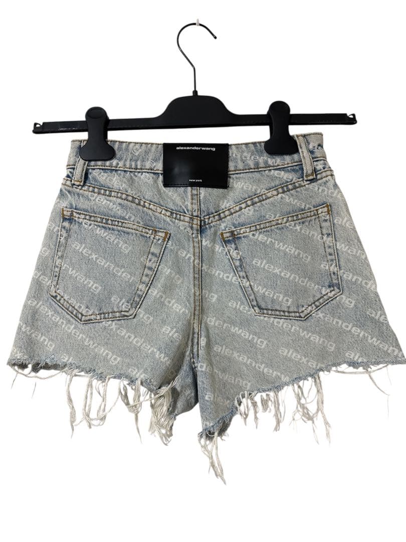 alexanderwang ロゴプリント デニムショートパンツ