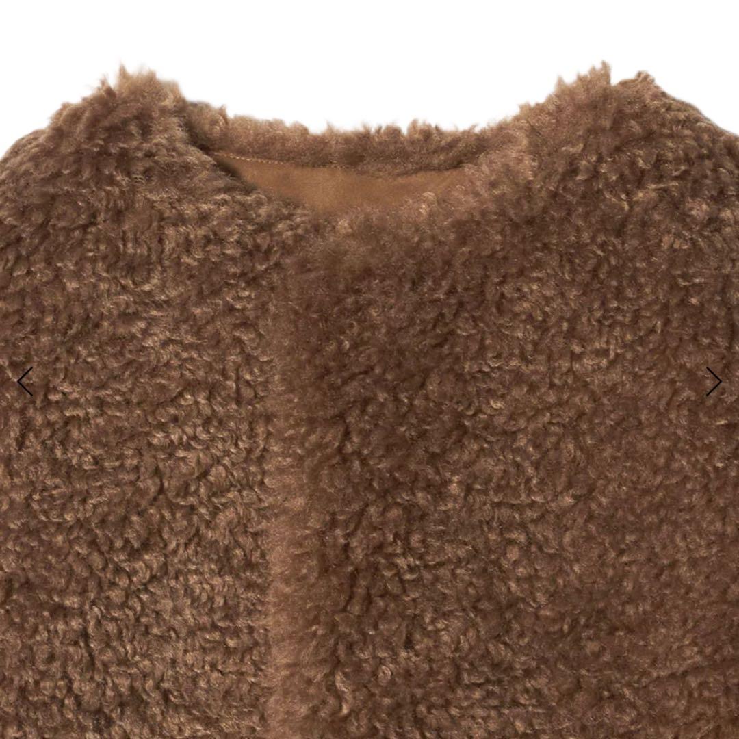 今期新作色　＜HYKE＞クロップド ベスト完売品　マッドブラウン