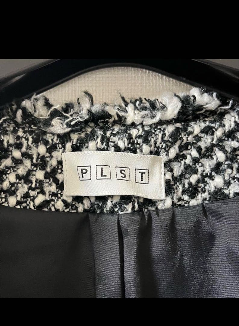 値下げ✨️未使用級✨️ プラステ ベスト ツイード ミドル ジレ S フリンジ仕上げ