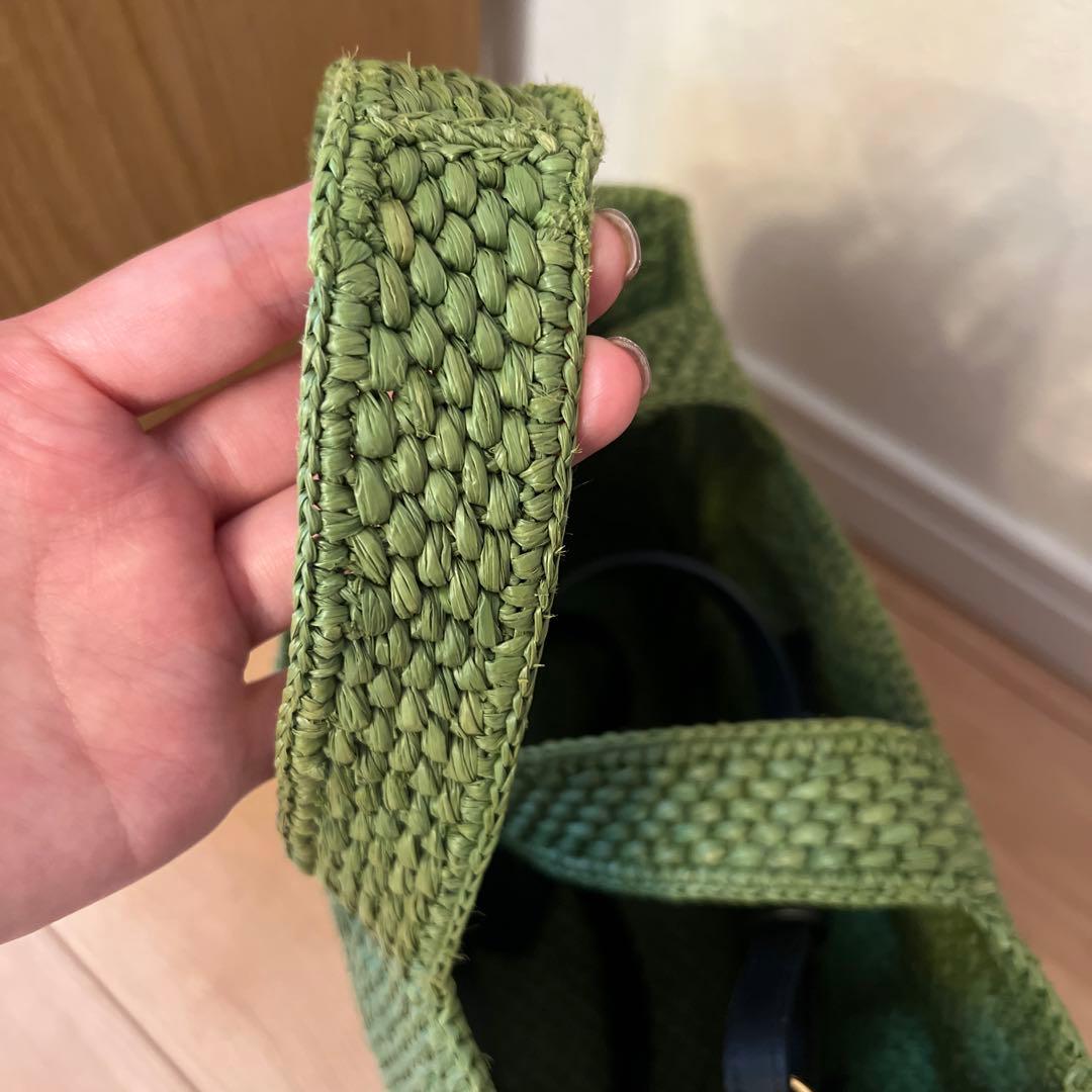 ロエベ　loewe フォントトート　スモール　グリーン　美品