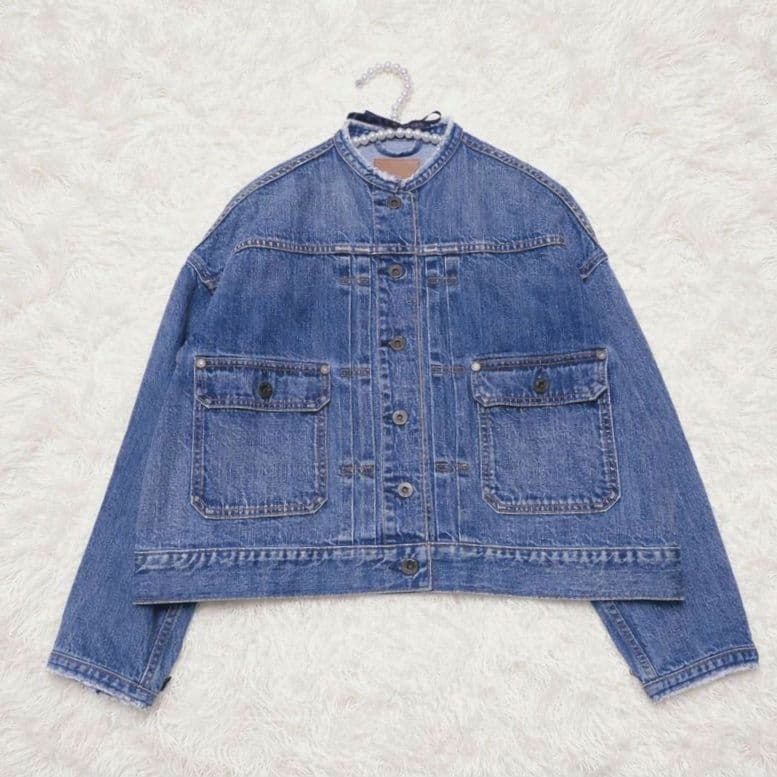 スピック&スパン【5 1/2】2ND-LINE CROP DENIM ジャケット