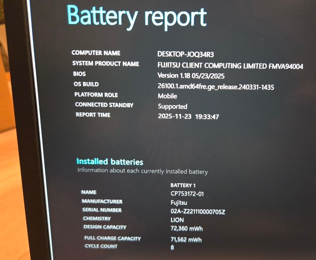 【ほぼ未使用】富士通 LIFEBOOK A5512 12世代i5/メモリ16GB