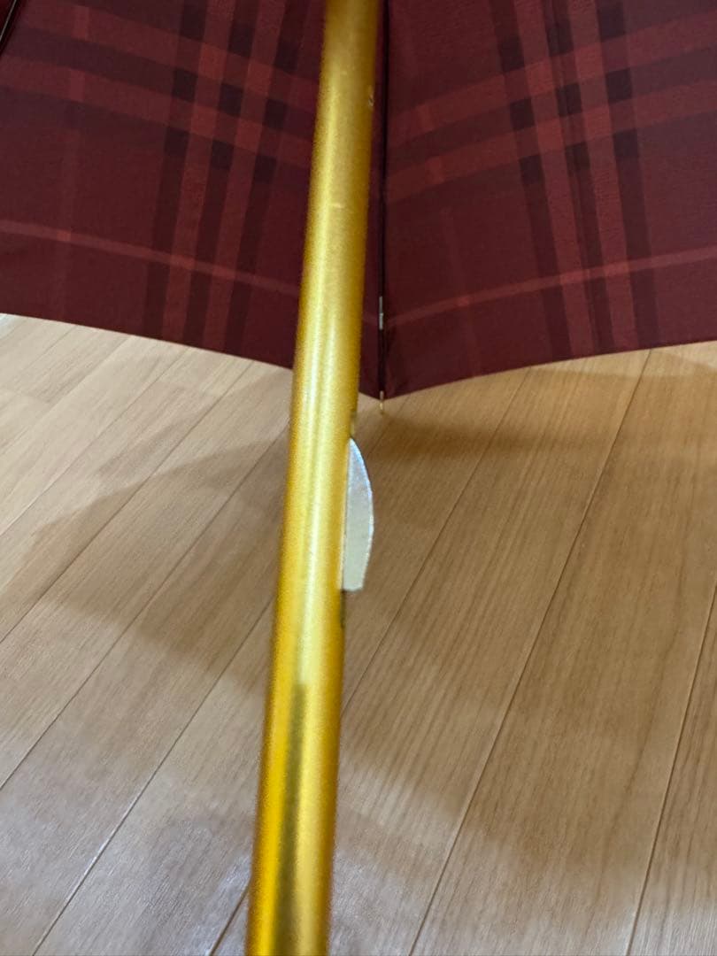 Burberry バーバリー　雨傘　チェック　ボルドー　レッド