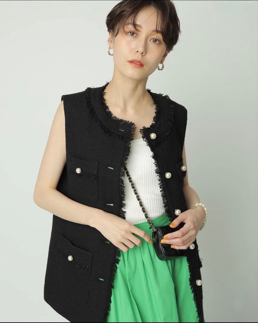 Arpege story アルページュストーリー パールツイード ジレ ベスト