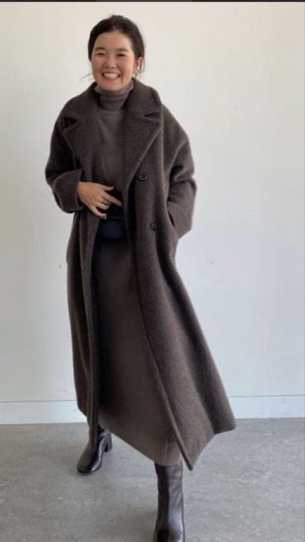 Demi-Luxe BEAMS ナッピングウールダブルブレストコート