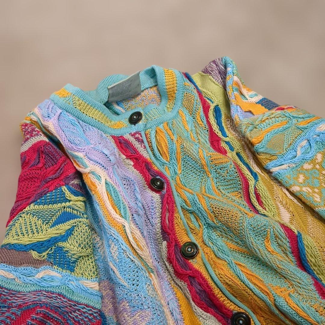 た*じ様 スペシャル！　90年代 クージー　coogi 本物　3Dニット　カーデ