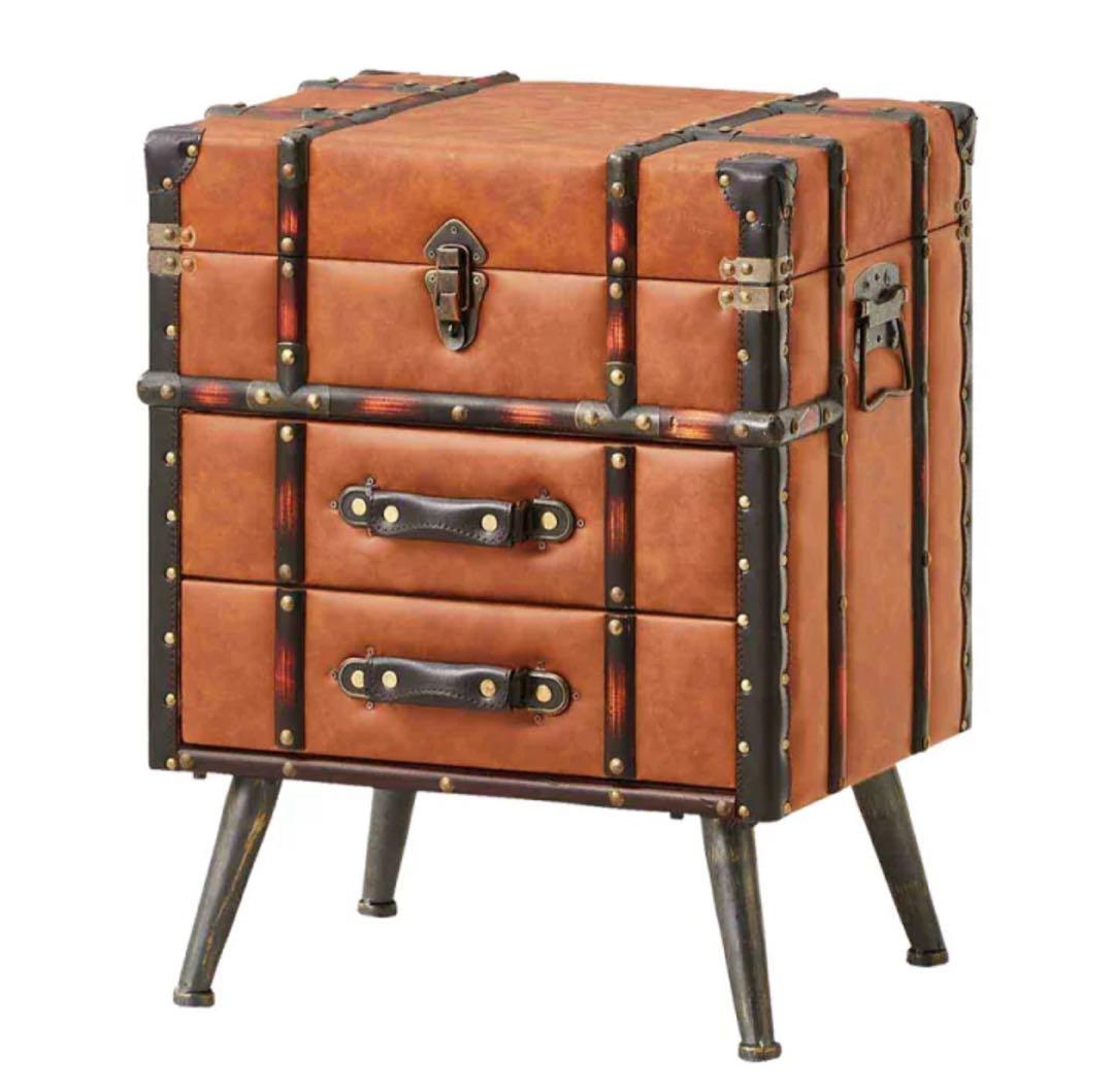 トランク型チェスト 収納ボックス レトロ ボックスチェスト ヴィンテージ風