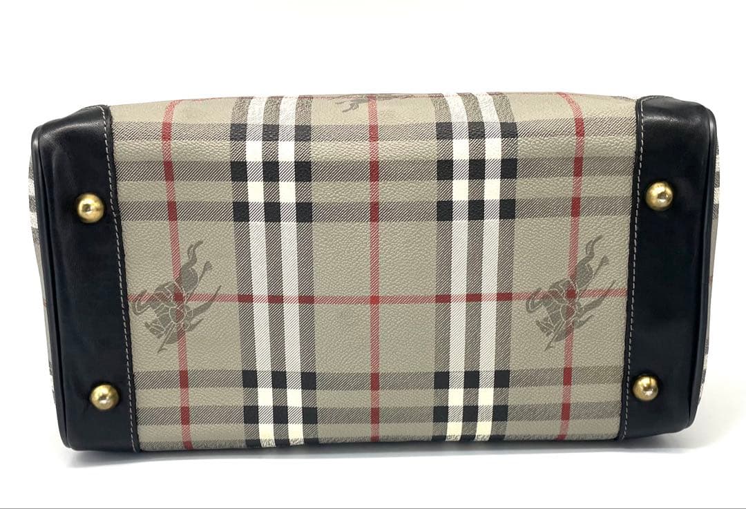 BURBERRY バーバリー ノバチェック ハンドバッグ ミニボストン グレー