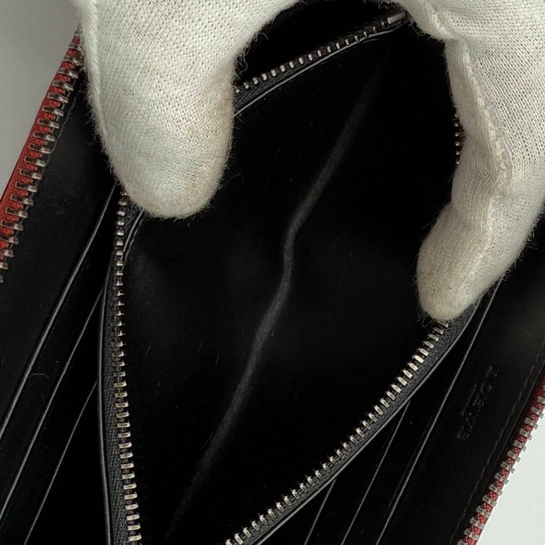 希少　ロエベ　アナグラム　レザー　花柄　ボタニカル　エンボス　ロングウォレット