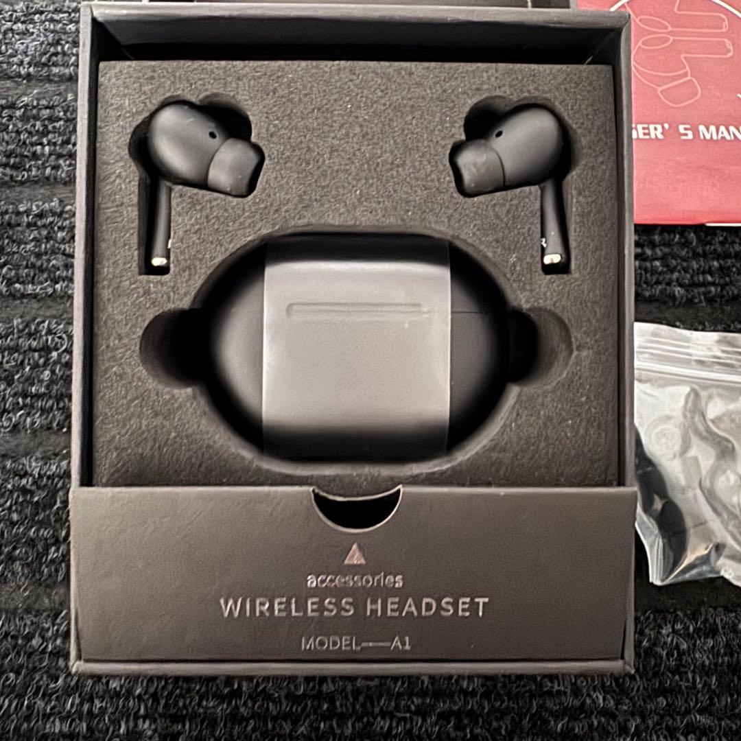 ④Bluetooth イヤホン ワイヤレス A1 TWS 両耳 ブラック