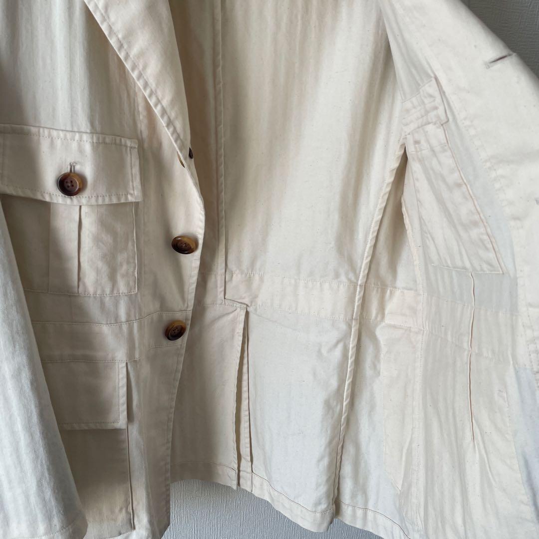 RR/アールアール サファリジャケット コットン　46 エクリュ