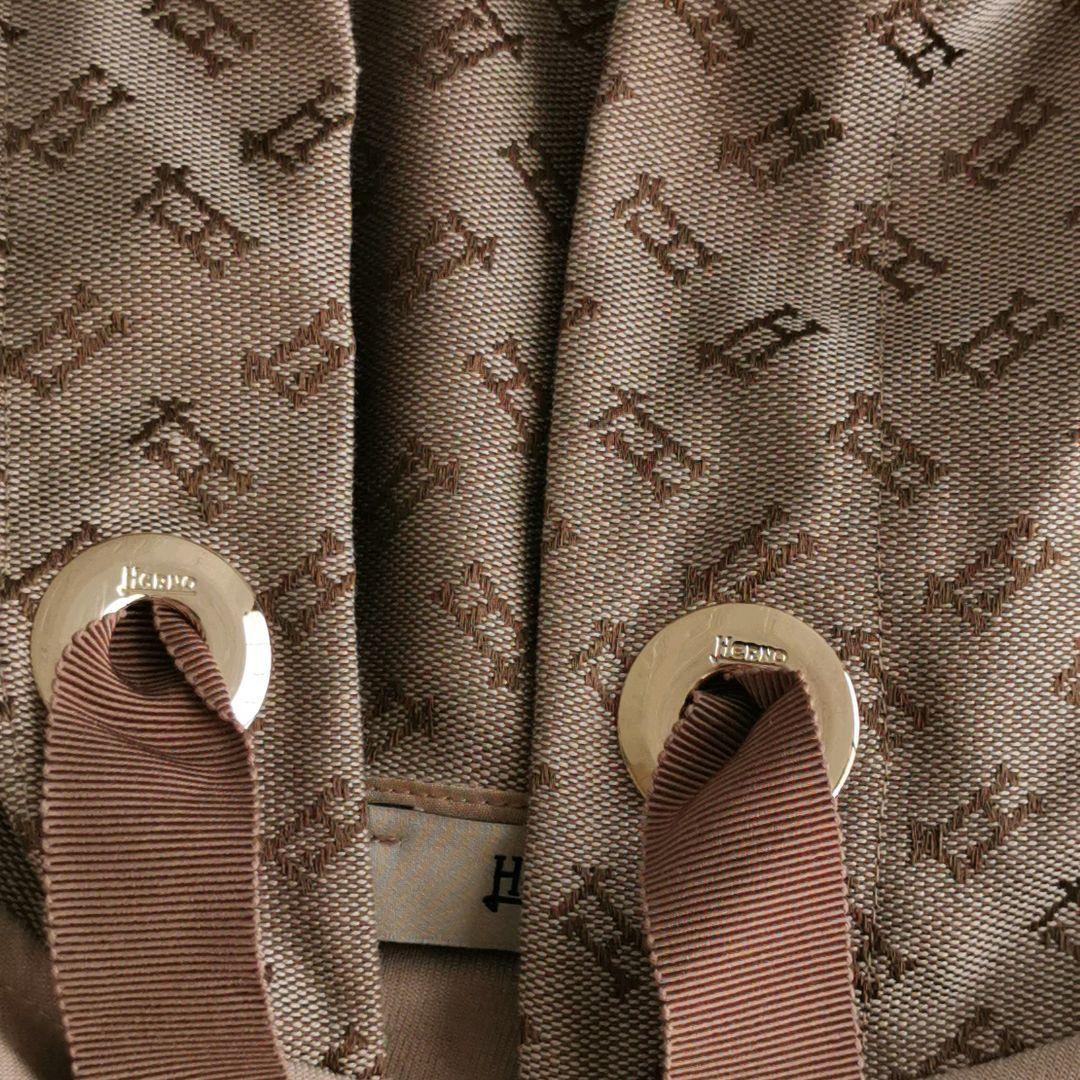 【美品✨】ヘルノ モノグラム フーデッドカーディガン キャメル 42