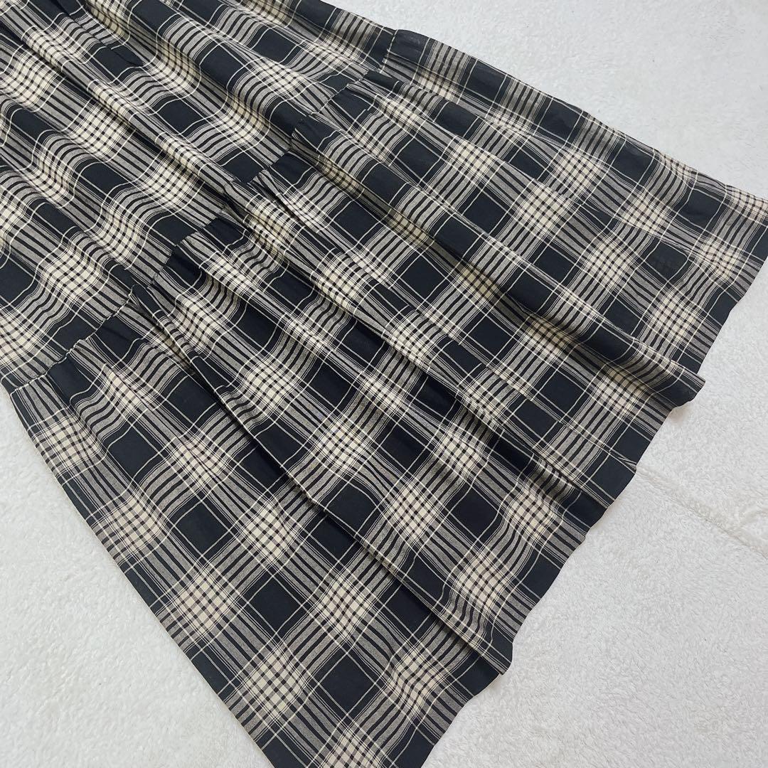 美品◆リゼッタ　チェック　長袖　ロングワンピース