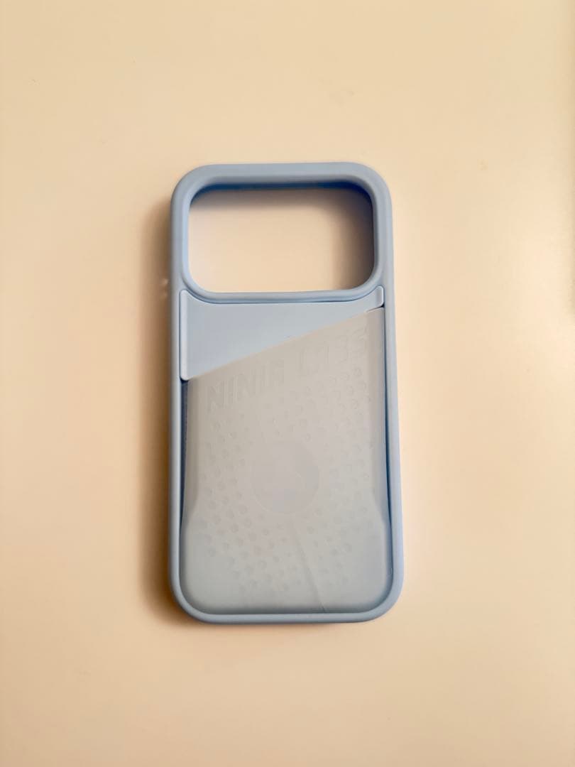 NINJA ライトブルー iPhoneケース カード収納