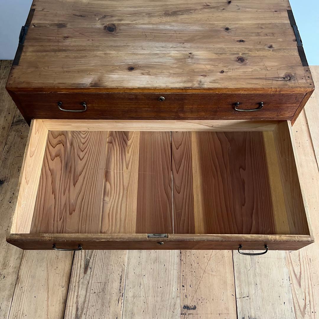 アンティーク 3段 タンス チェスト テレビ台 ローボード 展示台 無垢材