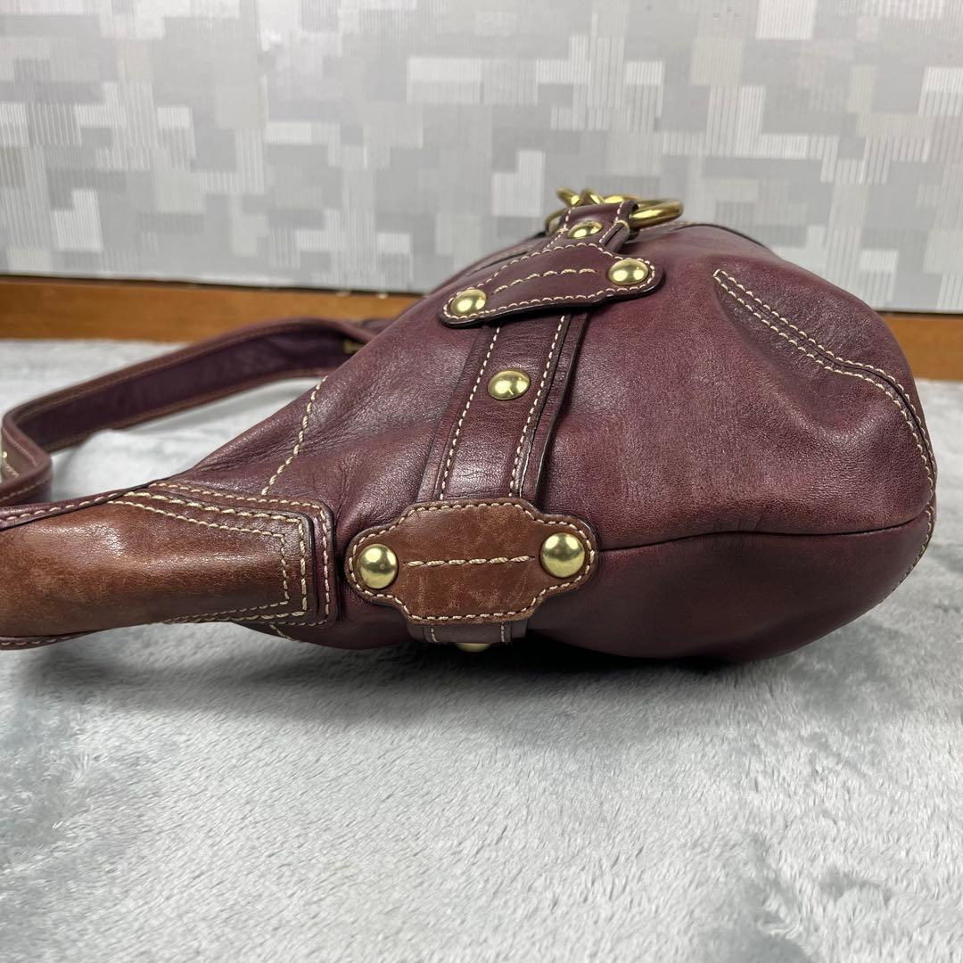 バッグ Coach Hobo Purple Hand Bag Clip
