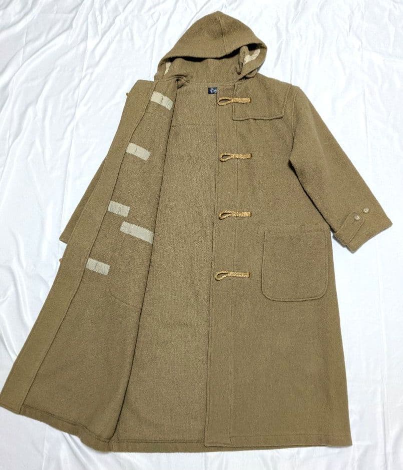80s ラルフローレン ダッフルコート フード付き ロング ベージュ 入手困難