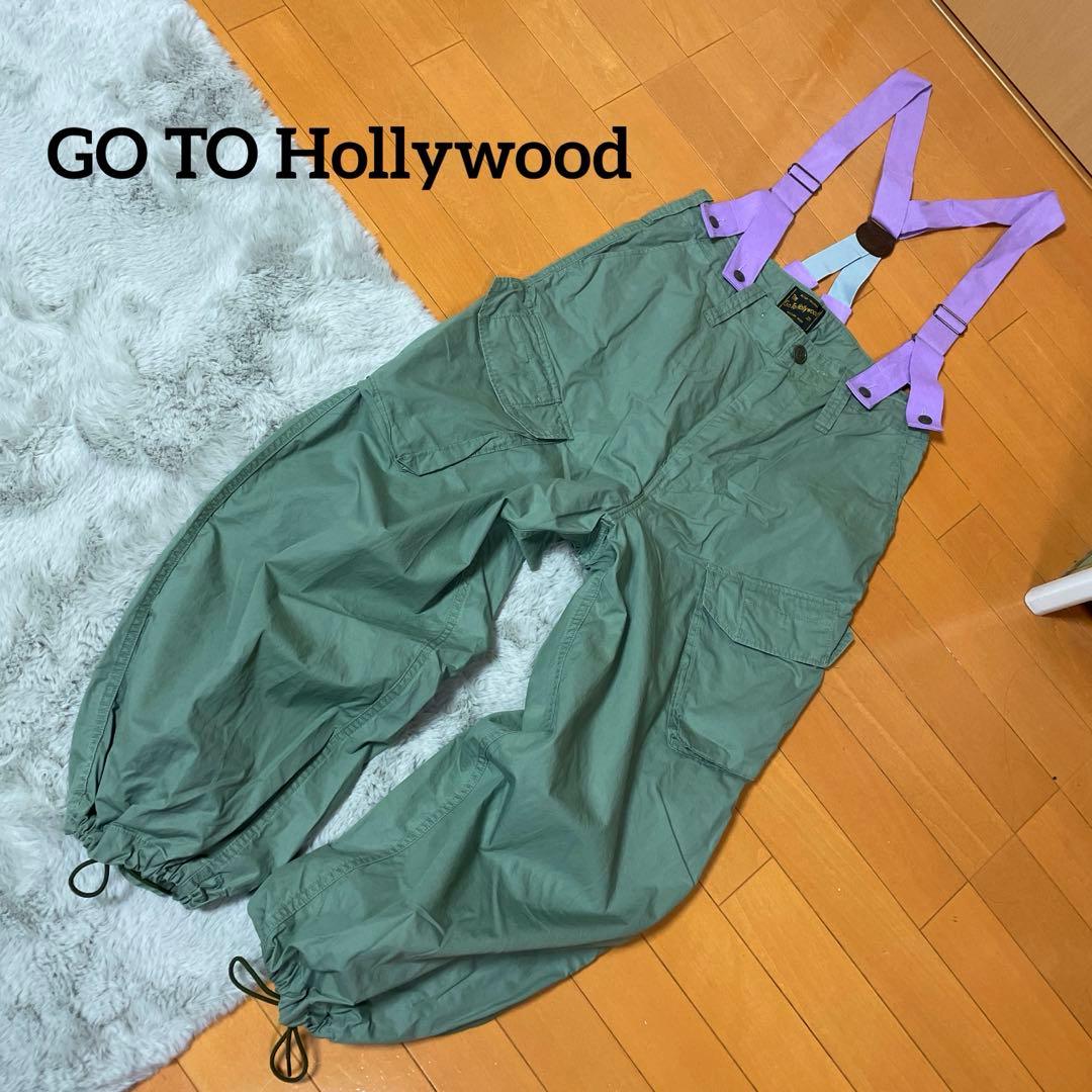 ゴートゥーハリウッド 美品　カーゴパンツ　バルーンパンツ　サスペンダーパンツ