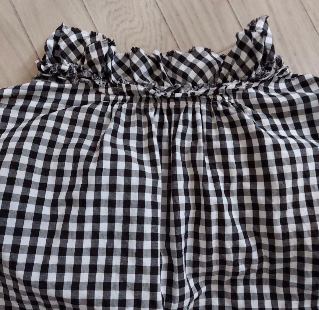 journal standard luxe ギンガム　ブラウス ブラック