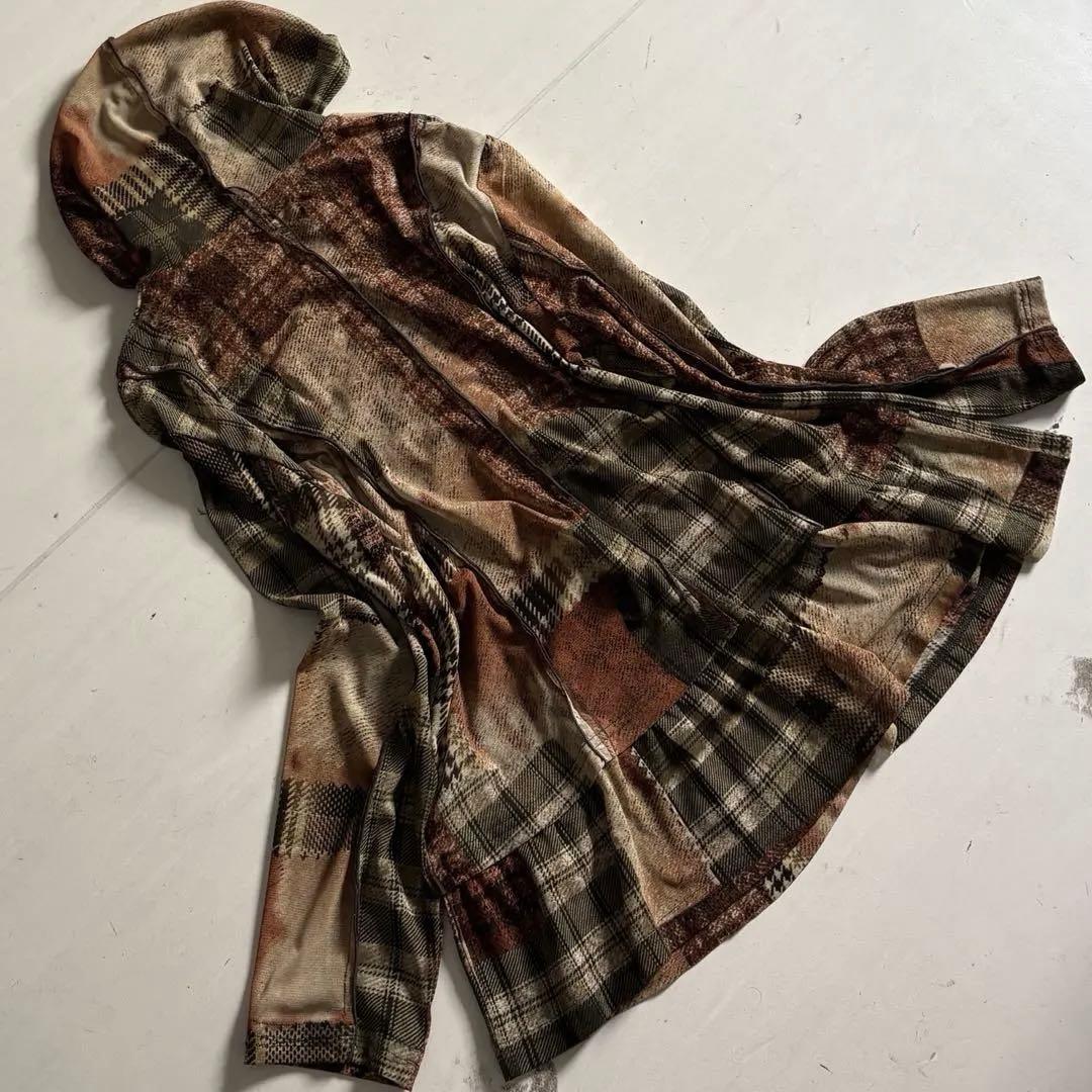 00's vintage フリル　ジップパーカー　フェアリーグランジ　森ガール