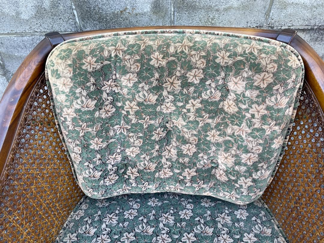 ★ カリモク コロニアル 一人掛け ソファ シングルソファ 古家具 昭和レトロ