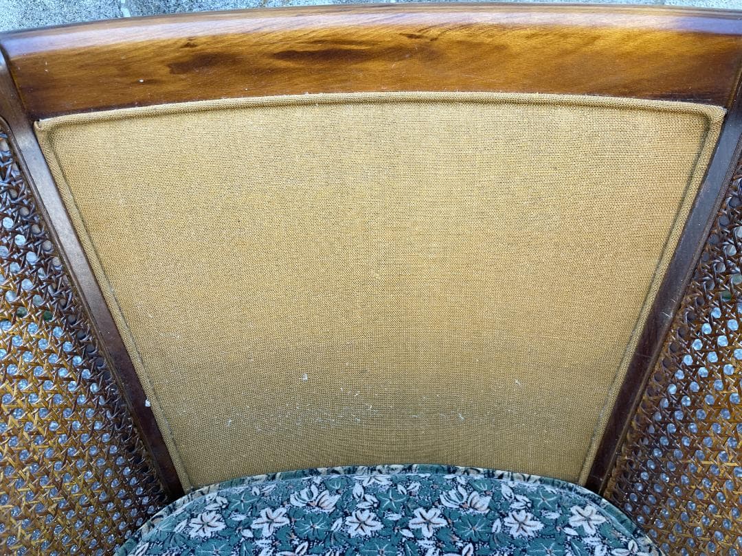 ★ カリモク コロニアル 一人掛け ソファ シングルソファ 古家具 昭和レトロ