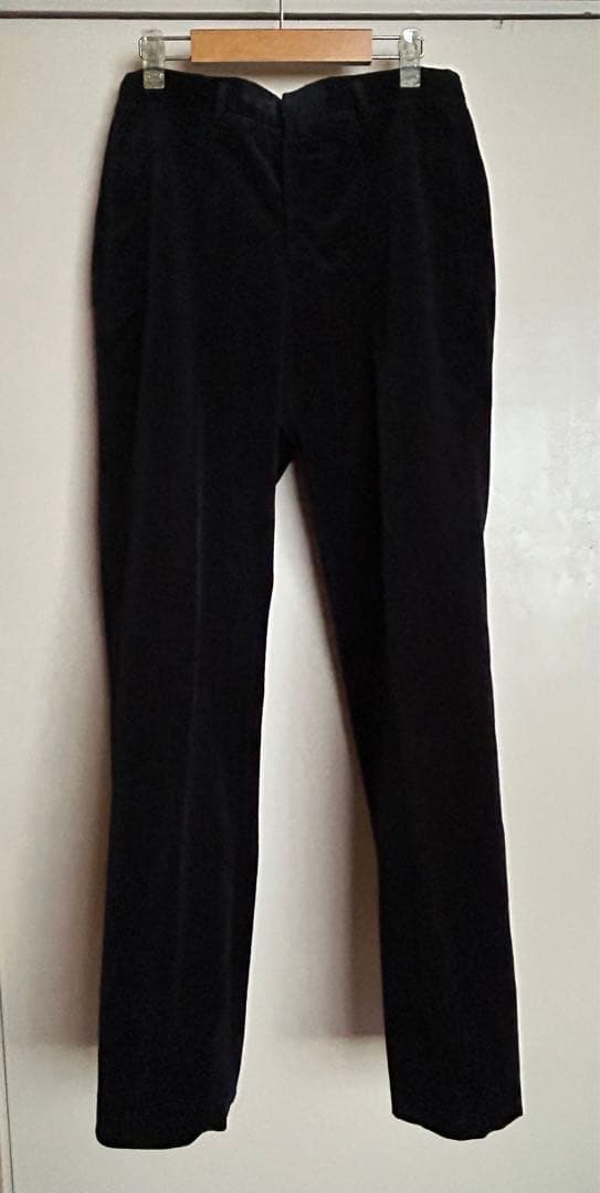 破損あり美品。ジルサンダー ベルベットパンツ 黒 M46
