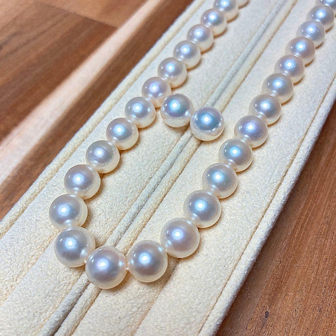 【新品・百貨店商品／総本店】2024花珠級アコヤ真珠8.0-8.5mmネックレス