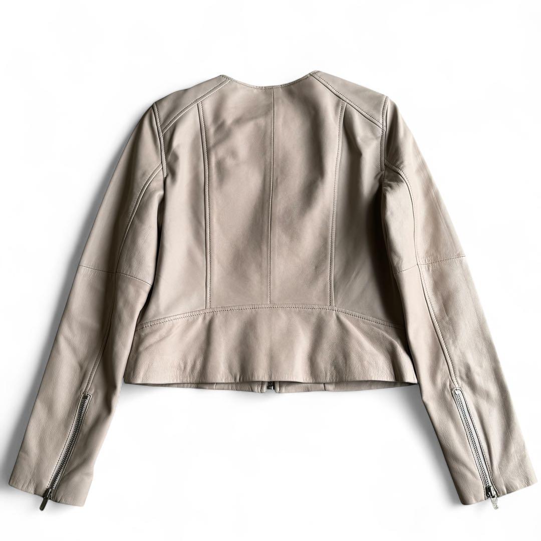 美品　ANAYI　アナイ　ラムレザー　ライダースジャケット　ベージュ　38