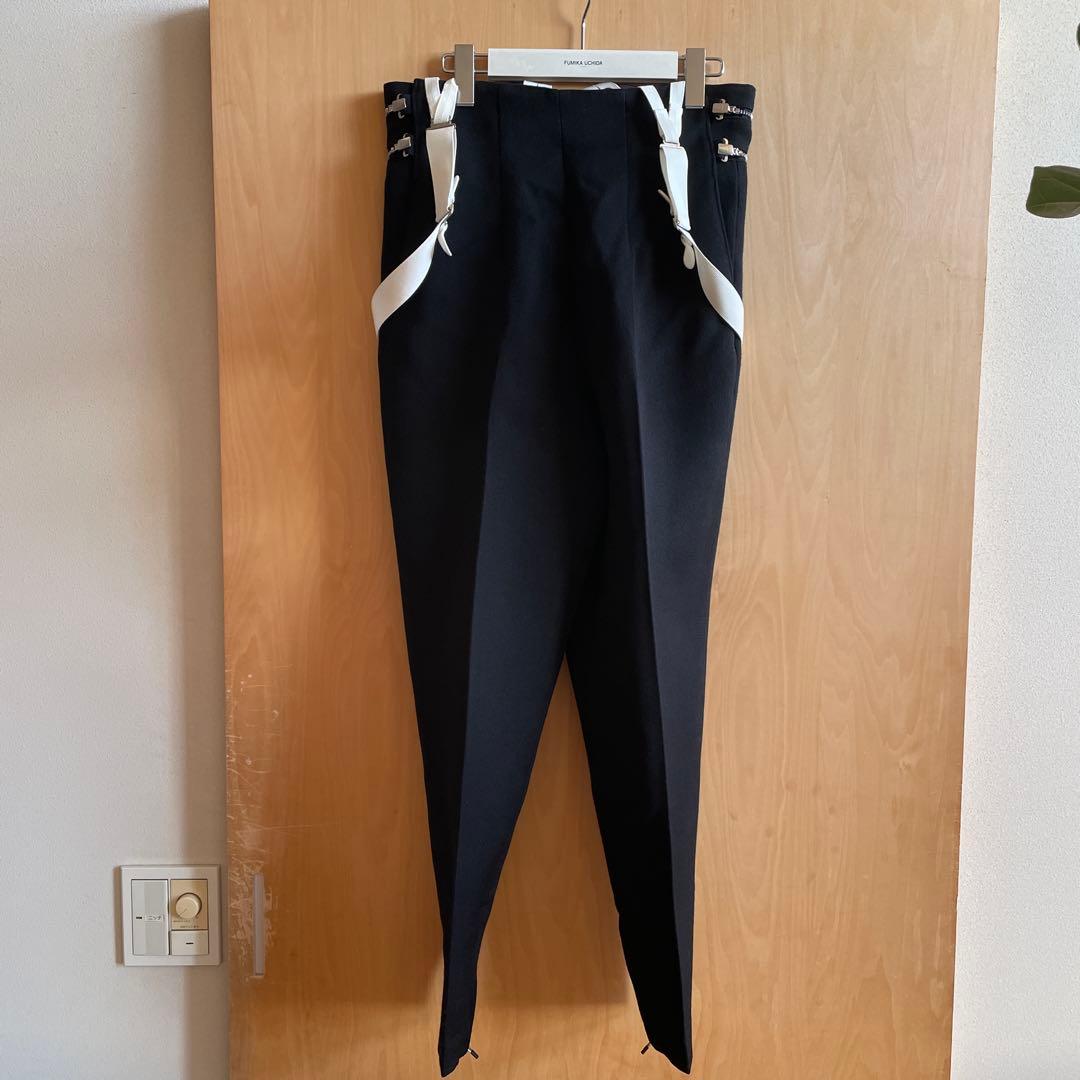 fumika uchida サスペンダーパンツ36 フミカウチダ　黒