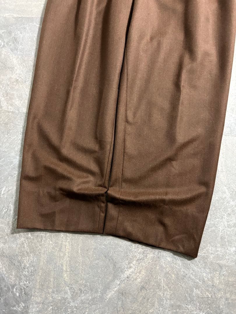 パンツ PAPAS wool cashmere 3tuck wide slacks XL